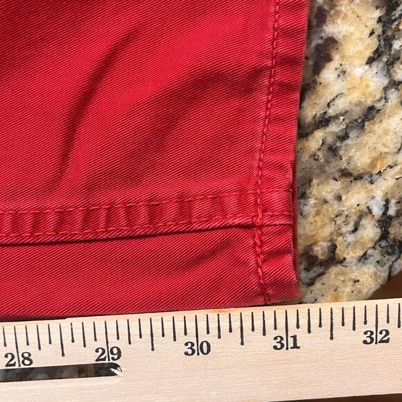 Polo Ralph Lauren Jeans Mens 36x34 Red Cotton Slim Straight Fit Denim Pony - Picture 4 of 7